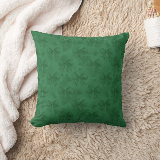 Cojín Decorativo Green Christmas Bows (Manta)