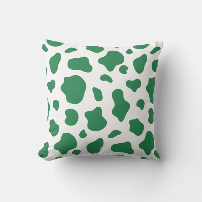 Cojín Decorativo Green Cow Print Decorative Pillow (Anverso)