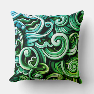 Cojín Decorativo Green Energy Swirls