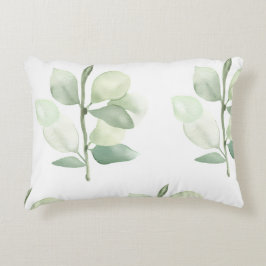 Cojín Decorativo Green Eucalyptus Leaves,  delicate pastel decor