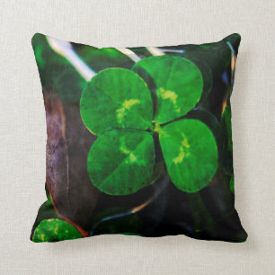 Cojín Decorativo Green Four Leaf Clover Lucky