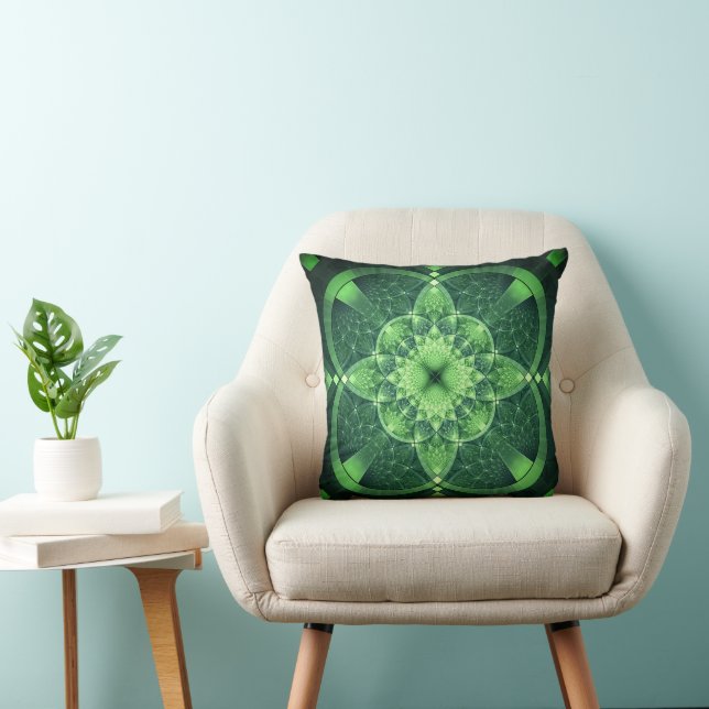 Cojín Decorativo Green Fractal St Patrick's Day Lucky Shamrock (Silla)