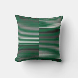 Cojín Decorativo Green, Gray, Black, White Stripes