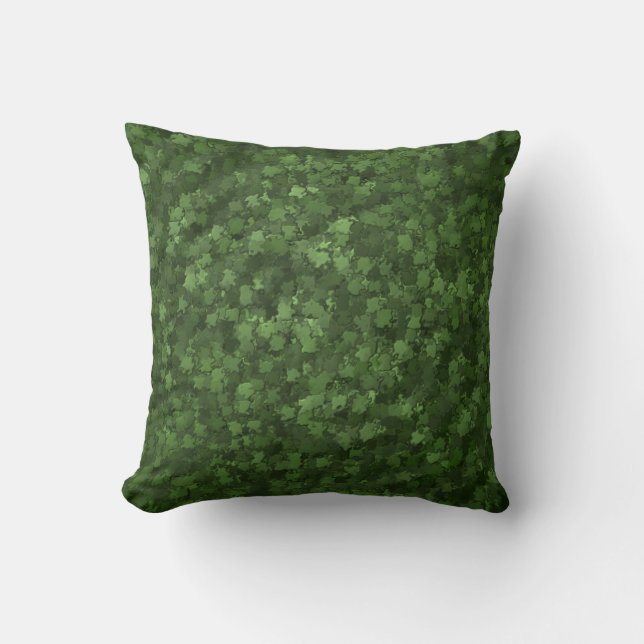 Cojín Decorativo Green Hedge Leaf Camo (Anverso)