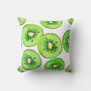 Cojín Decorativo Green Kiwi Fruth Watercolor Set