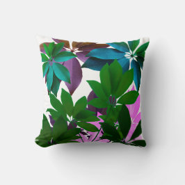 Cojín Decorativo Green Leaves Art Throw Cushion