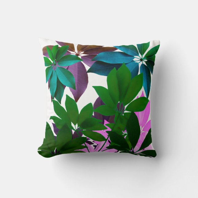 Cojín Decorativo Green Leaves Art Throw Cushion (Anverso)