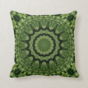 Cojín Decorativo Green Leaves Mandala
