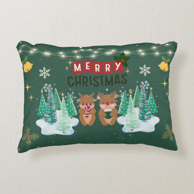 Cojín Decorativo Green Magic Christmas Pillow (Anverso)