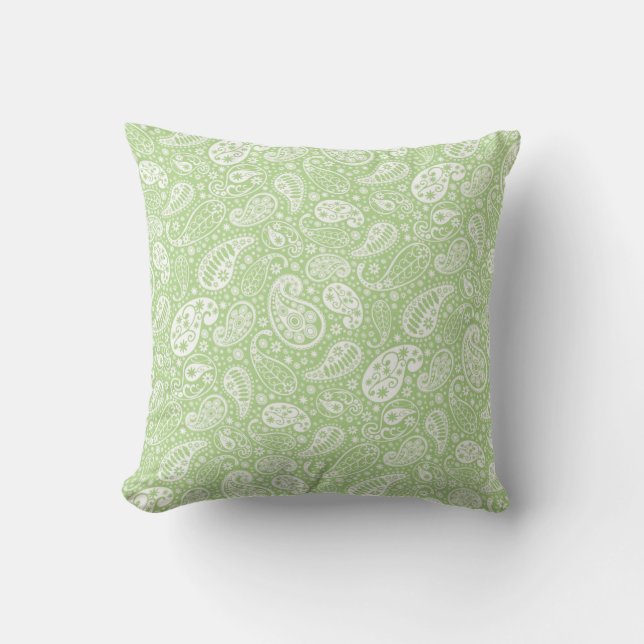 Cojín decorativo Green Paisley (Anverso)