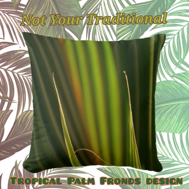 Cojín Decorativo Green Palm Fronds Tropical Botanical (Subido por el creador)
