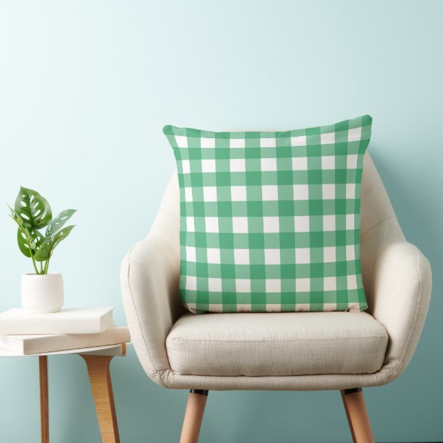 Cojín decorativo Green Plaid 20x20 (Silla)