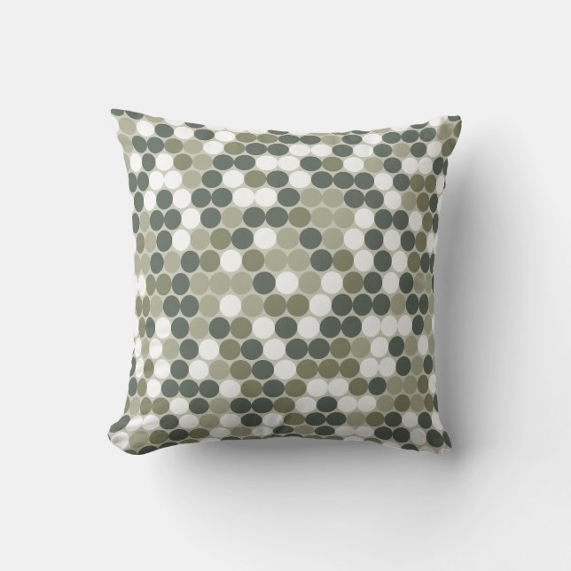Cojín Decorativo Green retro dots  (Anverso)