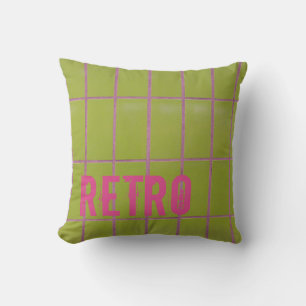Cojín Decorativo Green Retro Tile 80s 70s 60s fondo vintage