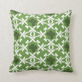 Cojín Decorativo Green Shamrock Damask