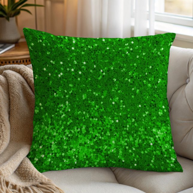 Cojín Decorativo Green sparkling glitter pattern (Subido por el creador)
