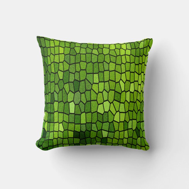 Cojín Decorativo Green Stain Glass Look (Anverso)