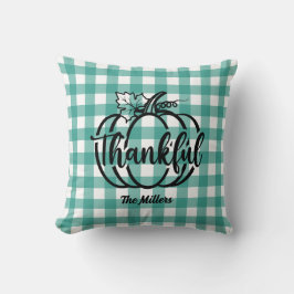 Cojín Decorativo Green White Plaid Thankding Cosy Rustic Fall