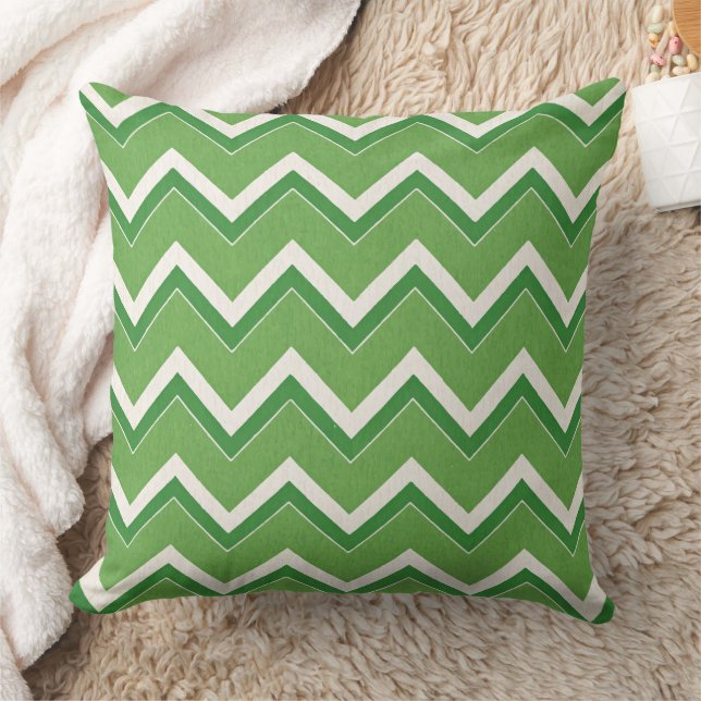 Cojín Decorativo Green Zig Zag Chevron Pattern St. Patrick's Day (Manta)