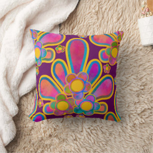Cojín Decorativo Gremio Decadente Dorado Ploomf de Acuarela Retro