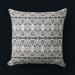 Cojín Decorativo Grey and white lace pattern<br><div class="desc">Grey and white lace pattern
 grey,  white,  lace,  lace,  white lace,  retro,  openwork,  fashionable,  rustic,  sixties,  floral lace,  floral,  classic</div>