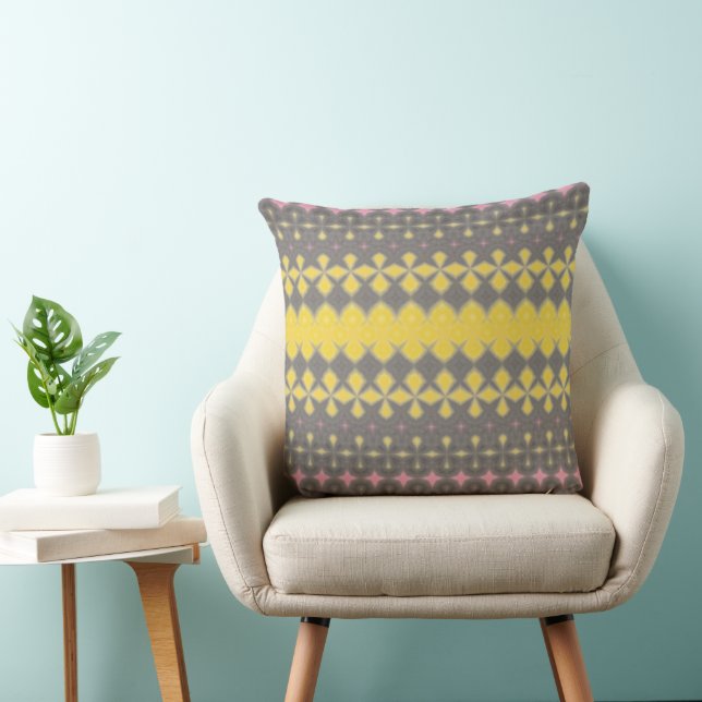Cojín Decorativo Grey and yellow Throw Pillow (Silla)