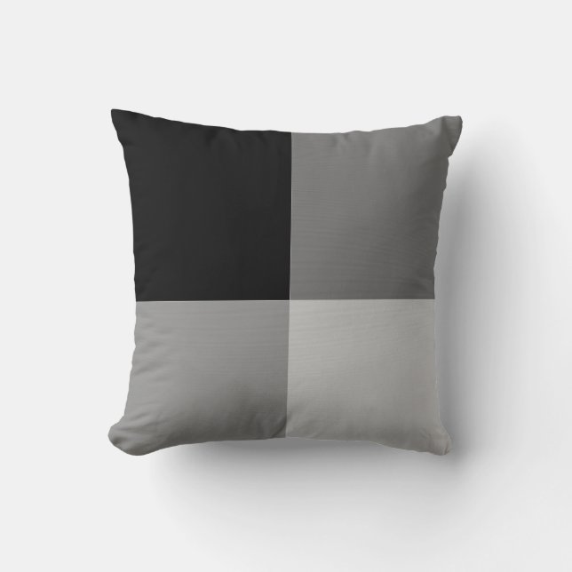 Cojín Decorativo Grey & Black Art Pattern Pillow (Anverso)