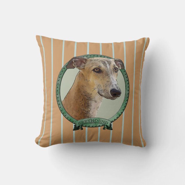 Cojín Decorativo Greyhound en marco (Anverso)