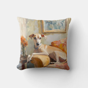 Cojín Decorativo Greyhound en un sofá