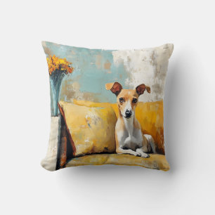 Cojín Decorativo Greyhound en un sofá