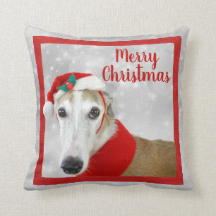 Cojín Decorativo Greyhound Feliz Navidad