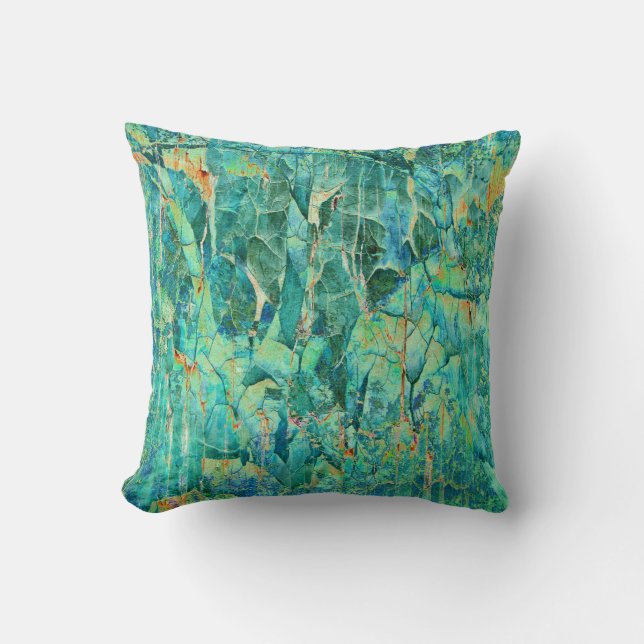 Cojín Decorativo Grietas en azul (Anverso)