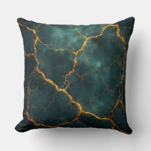 Cojín Decorativo Grietas Kintsugi en Abstracto