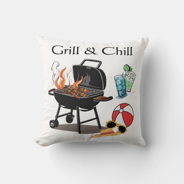 Cojín Decorativo Grill & Chill (Anverso)
