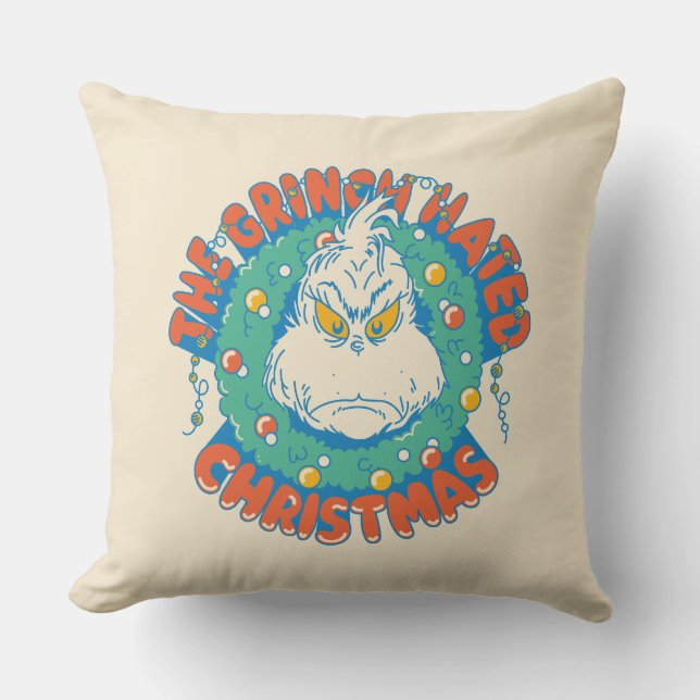 Cojín Decorativo Grinch Odió La Navidad (Anverso)