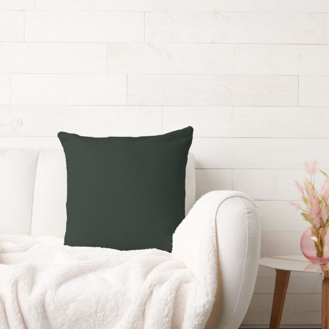 Cojín Decorativo Gris Abeto Oscuro Sólido (Sofá)