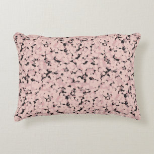 Cojín Decorativo gris abstracto rosa carbón