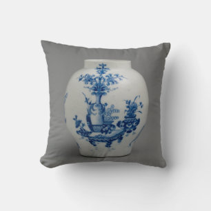 Cojín decorativo gris azul blanco