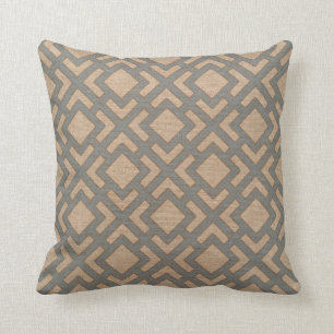 Cojín Decorativo Gris azul del modelo cuadrado de Oriente y mirada