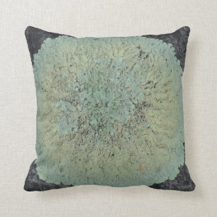 Cojín Decorativo gris azulverde verde azulado casi sólido del