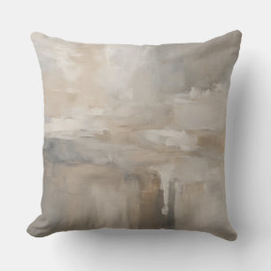 Cojín Decorativo Gris Beige Taupe Abstracto Neutro