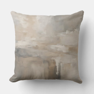 Cojín Decorativo Gris Beige Taupe Abstracto Neutro