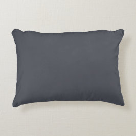 Cojín Decorativo Gris Carbón Moderno Color Sólido Plano