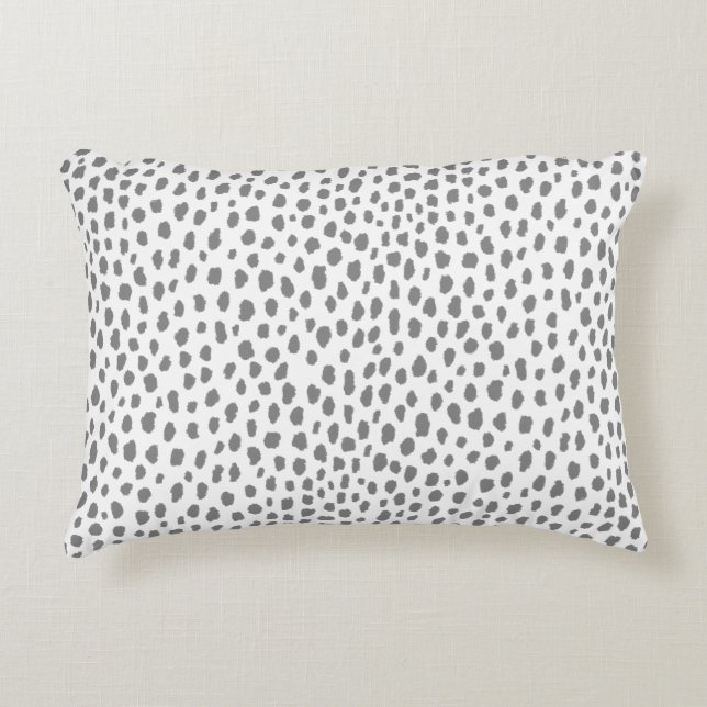 Cojín Decorativo Gris Dalmatian Spots (gris/blanco) (Anverso)