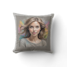 Cojín decorativo gris de esbozo Pastel