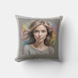 Cojín decorativo gris de esbozo Pastel