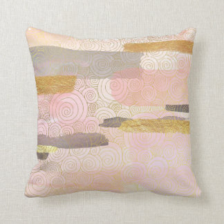 Cojín Decorativo Gris dorado y rosa claro 