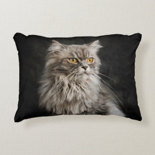 Cojín Decorativo Gris Fluffy Cat