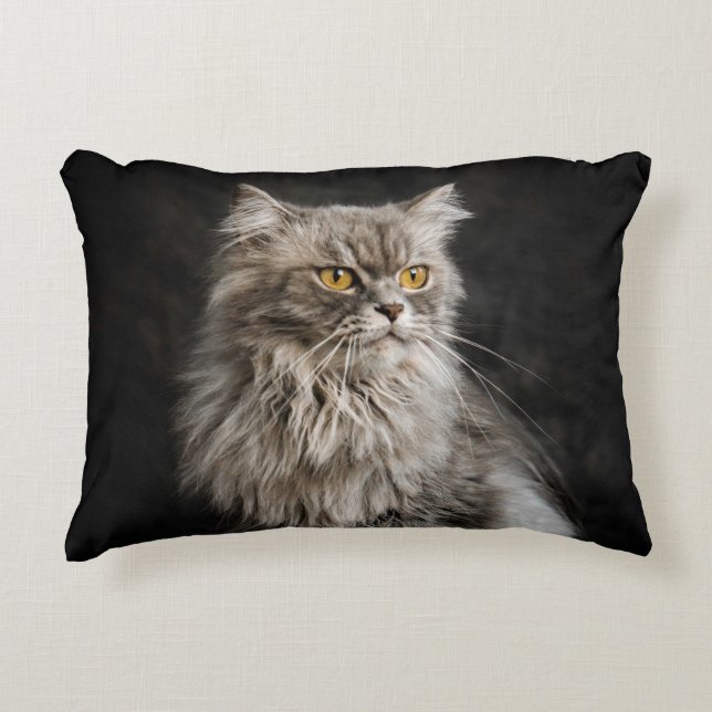 Cojín Decorativo Gris Fluffy Cat (Anverso)