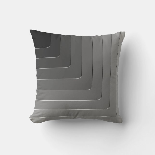 Cojín Decorativo Gris monocromo empresarial (Anverso)